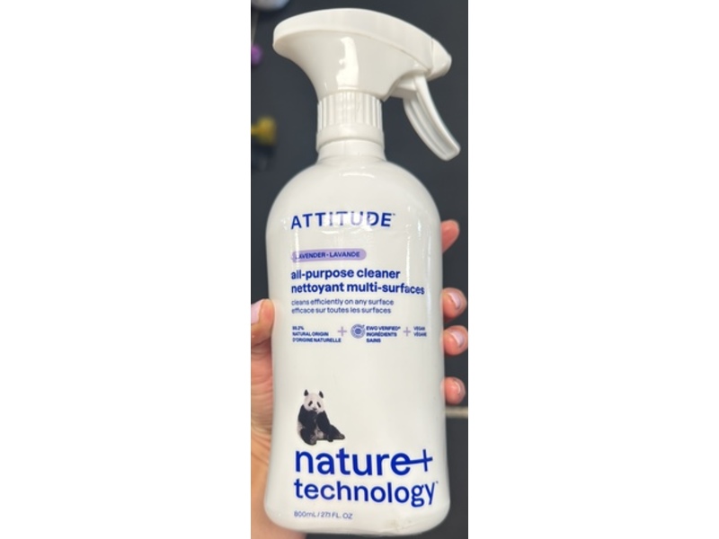 Attitude All Purpose Cleaner, Lavender, 27.1 fl oz/800 mL