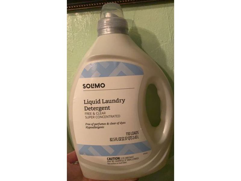 Solimo Liquid Laundry Detergent, Free & Clear, 110 Loads, 82.5 fl oz/2.43 L