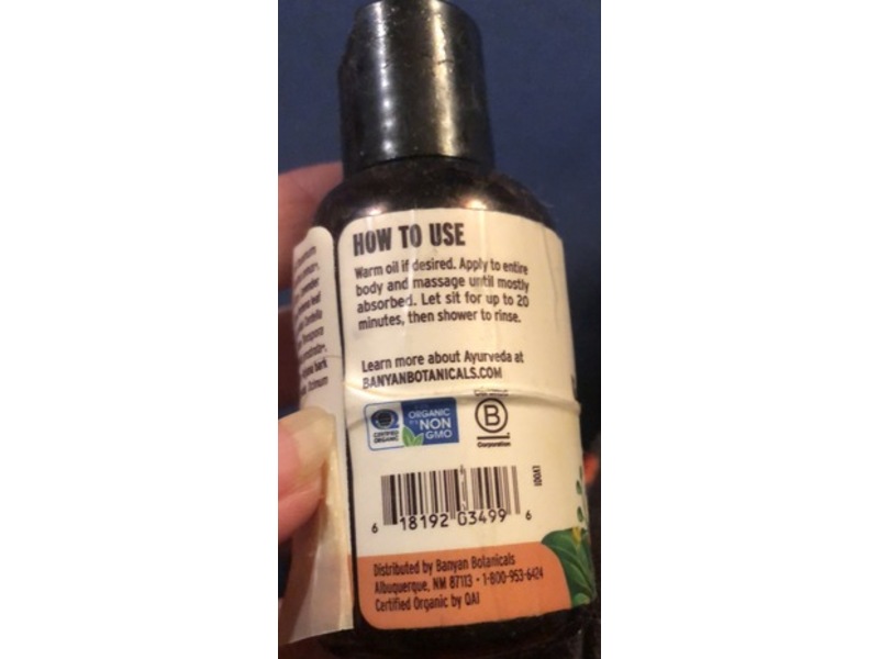 Banyan Botanicals Organic Daily Massage Oil, 2 fl oz/59 mL