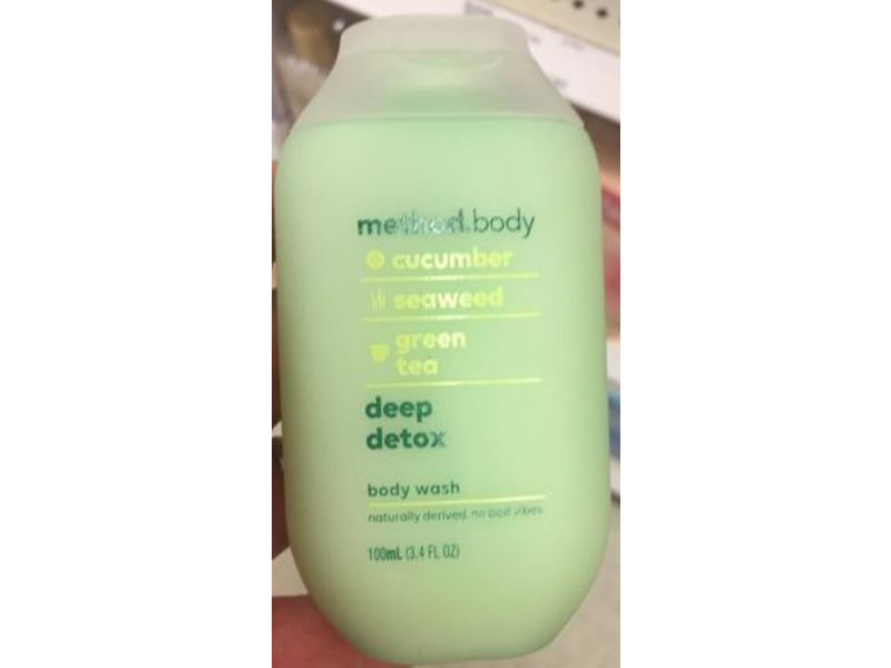 Method Deep Detox Body Wash, Cucumber, Seaweed & Green Tea, 3.4 fl oz/100 mL