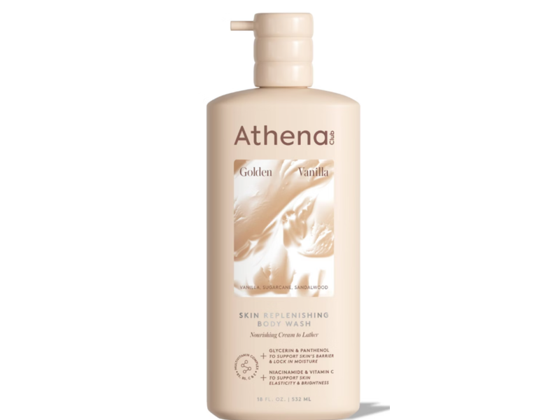 Athena Club Body Wash, Golden Vanilla, 18 fl oz/532 mL