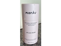 Monks Natural Deodorant, Atlas Rose, 1.76 oz/50 g - thumbnail 2