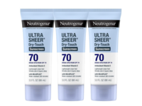Neutrogena Ultra Sheer Dry-Touch Sunscreen Lotion, SPF 70, 3 fl oz/88 mL, Pack Of 3 - thumbnail 1