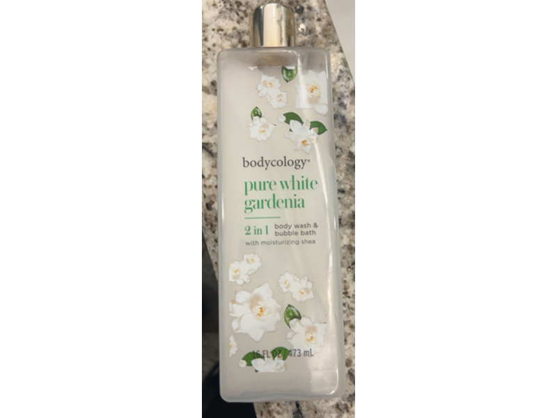 Bodycology 2-In-1 Body Wash + Bubble bath, Pure White Gardenia, 16 fl oz/473 mL