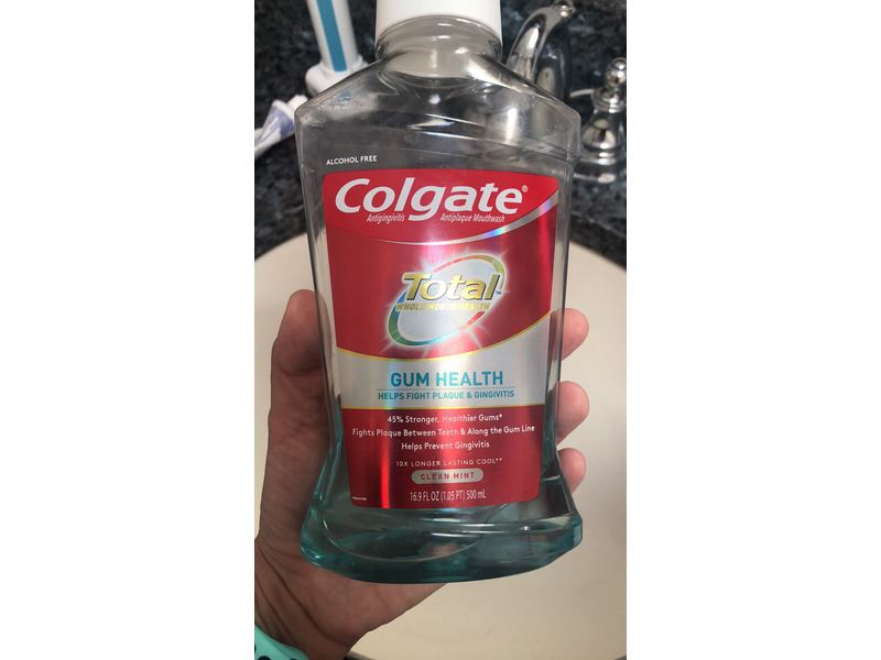Colgate Total for Gum Health Mouthwash, Clean Mint - 500 mL (6 Pack ...