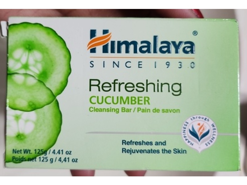 Himalaya Refreshing Cleansing Bar, Cucumber, 4.41 oz/125 g