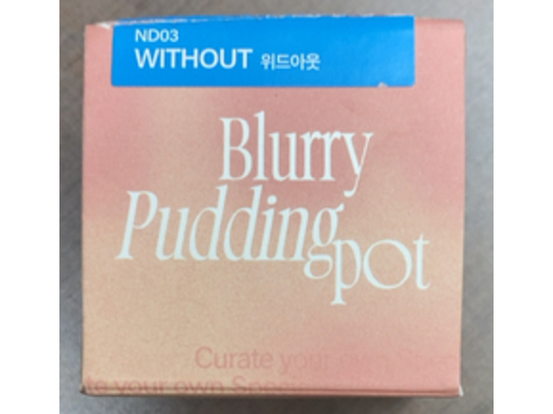 Fwee Lip & Cheek Blurry Pudding Pot, ND03 Without, 0.17 oz/5 g