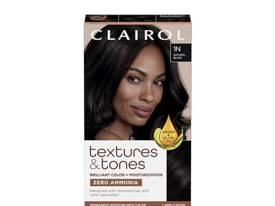 Clairol Textures & Tones Permanent Moisture-Rich Color, 1N Natural Black, 1 Application