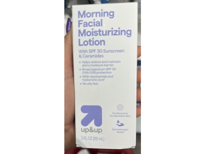 up&up Morning Facial Moisturizing Lotion, Sunscreen SPF 30, 3 fl oz/89 mL