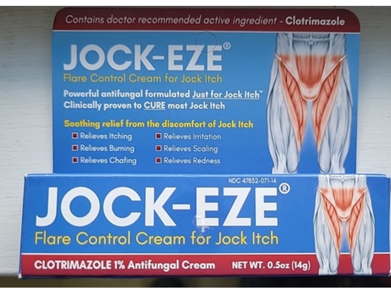 Jock-Eze Flare Control Cream, Clotrimazole 1%, 0.5 fl oz/14 g