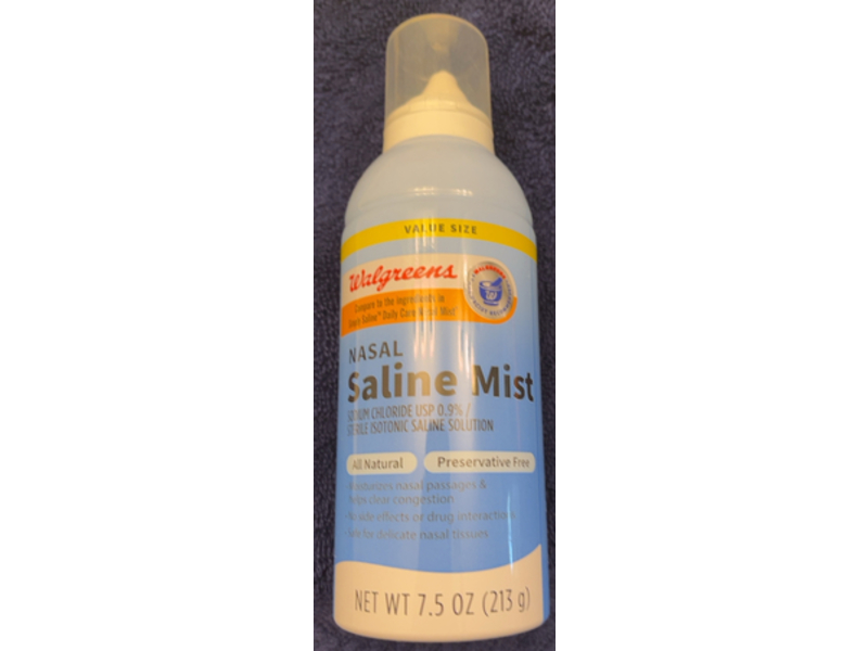Walgreens Nasal Saline Mist, 7.5 oz/213 g