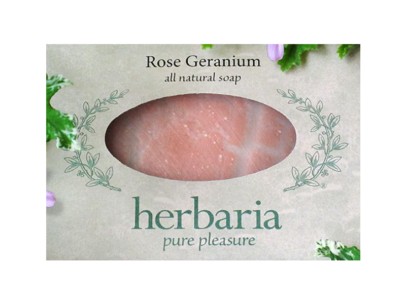 Herbaria Pure Pleasure All Natural Soap, Rose Geranium, 4.5 oz