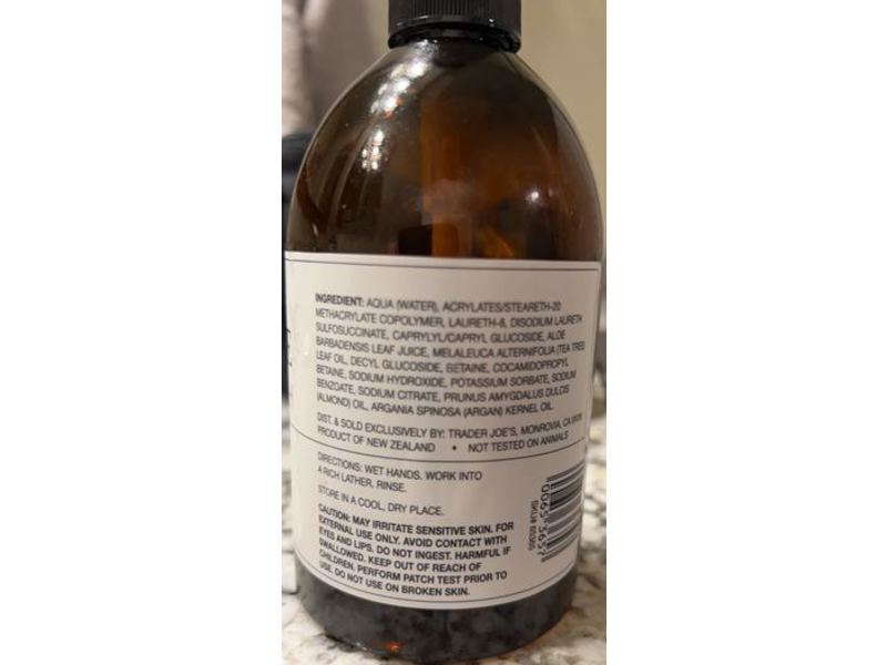 Trader Joe's Tea Tree Hand Wash, Aloe, 11.8 fl oz, Pack of 2