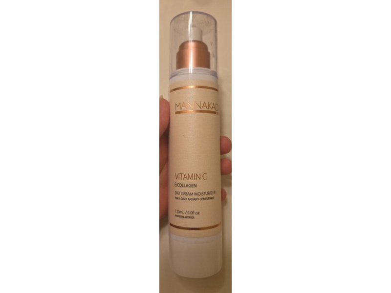 Manna Kadar Day Cream Moisturizer, Vitamin C & Collagen, 4.0 fl oz/120 mL