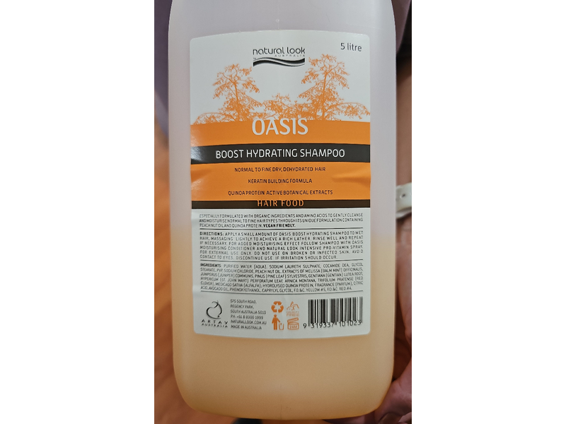 Natural Look Oasis Boost Hydrating Shampoo, 5 L