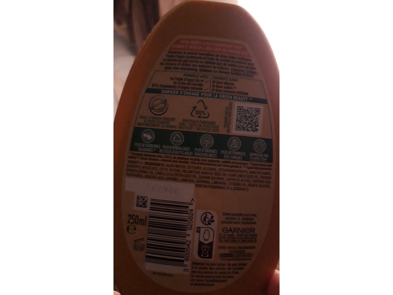 Garnier Ultra Doux Nourishing Conditioner, Argan & Camelia, 250 mL