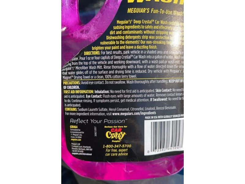 Meguiar's Deep Crystal Car Wash, 64 fl oz/1.89 L