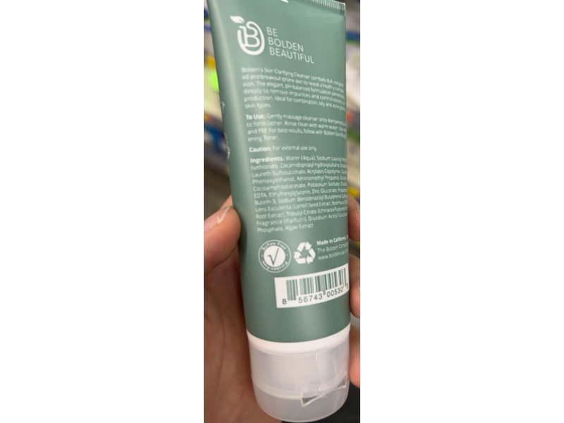 Bolden Skin Clarifying Cleanser, 3.4 fl oz/100 mL