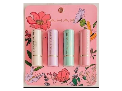 Tahari Lip Balm Set, 0.11 oz/3 g, Set Of 4
