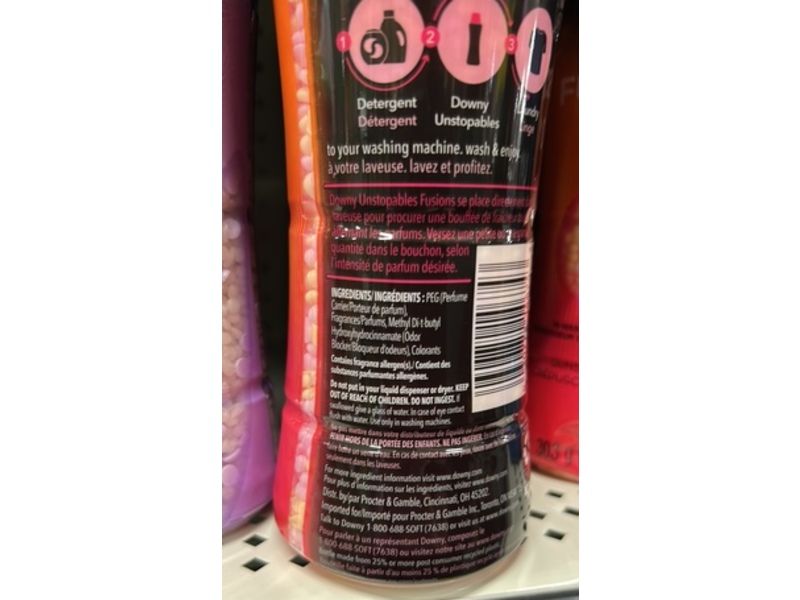 Downy Unstopables Fusions 2 In 1 In-Wash Laundry Scent Booster, Sunset & Citrus, 10.7 oz/303 g