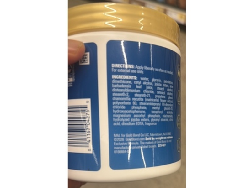 Gold Bond Healing Hydrating Cream, Aloe+Niacinamide, 19 oz/538 g