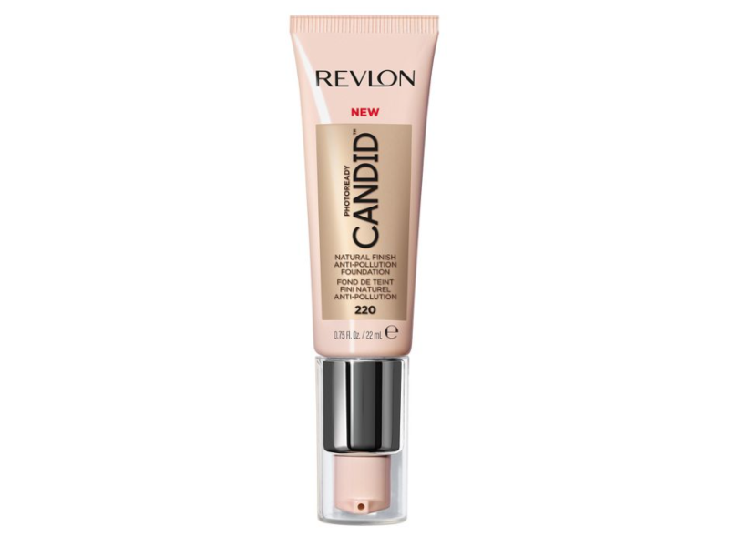 Revlon PhotoReady Candid Natural Finish Anti-Pollution Foundation, 220 Sand Beige, 0.75 oz/22 mL