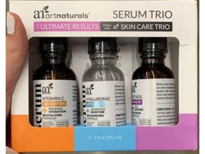 Artnaturals Serum Trio Set, Vitamin C, Hyaluronic, Retinol, 1 fl oz/29.5 mL