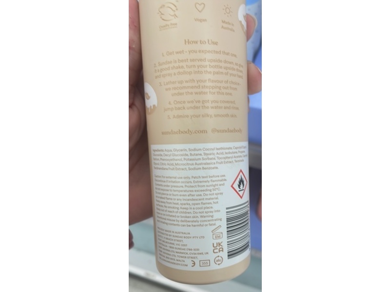 Sundae Whipped Shower Foam, Glazed Donut, 8.9 fl oz/265 mL