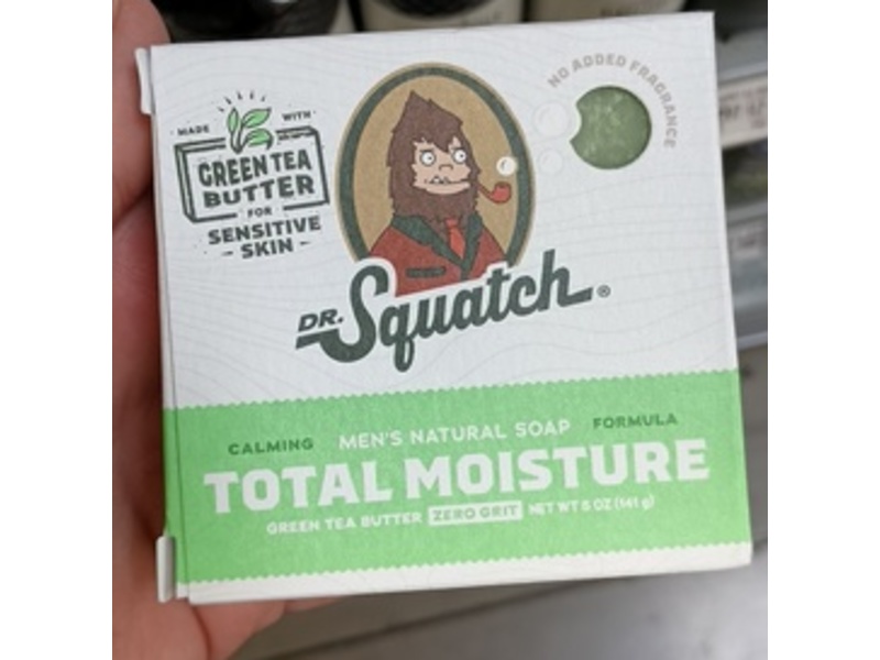Dr.Squatch Total Moisture Natural Soap, Green Tea Butter, 5 oz/141 g