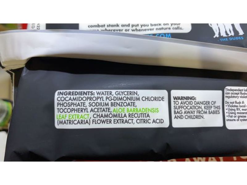 Dude Wipes Flushable Wipes, Fragrance Free, 50 Count, Pack Of 2