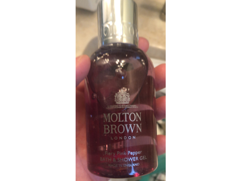 Molton Brown Bath & Shower Gel, Fiery Pink Pepper, 3.3 fl oz/100 mL