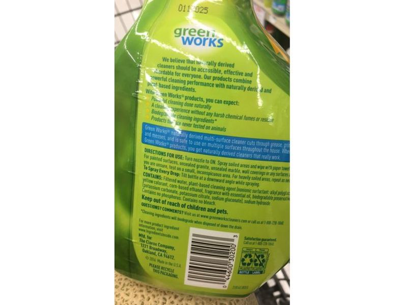 Green Works Multi-Surface Cleaner, Original Fresh, 32 fl oz/946 mL