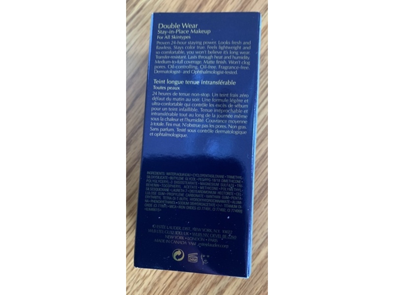 Estee Lauder Double Wear Stay-in Place Makeup Foundation, 1W0 Porcelian, 1 fl oz/30 mL