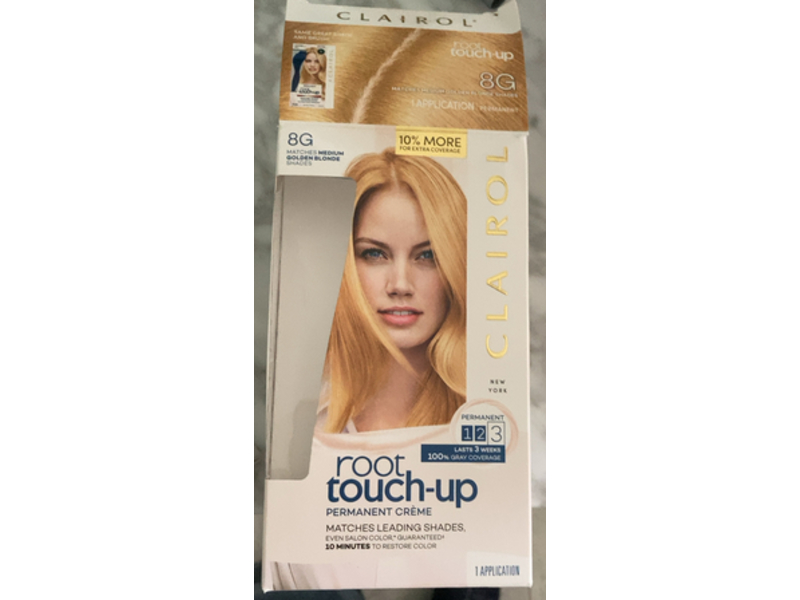 Clairol Root Touch-Up Permanent Hair Dye, 8G Medium Golden Blonde Hair Color, 1 Application