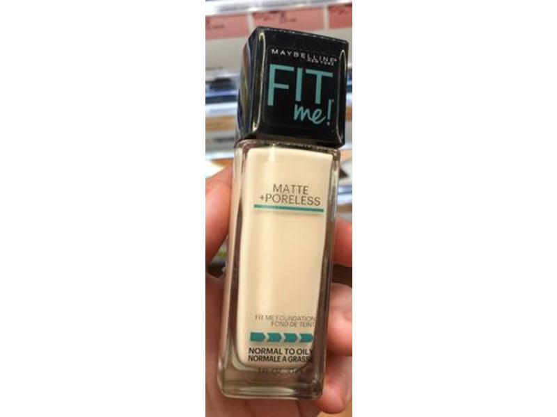 Maybelline New York Fit Me! Matte Plus Poreless Foundation, 102 Fair Porcelain, 1 fl oz/30 mL