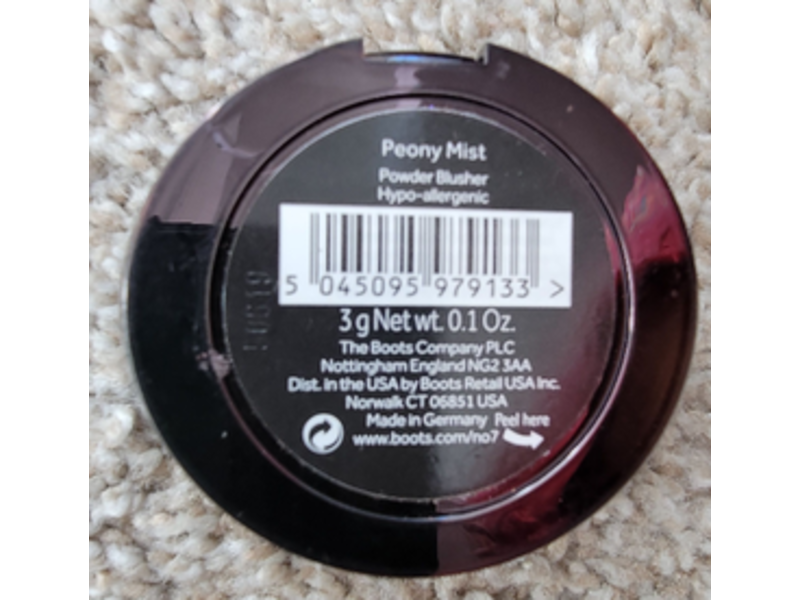 No7 Powder Blusher, Peony Mist, 0.1 oz/3 g