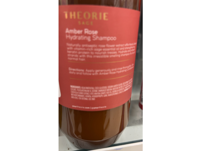 Theorie Sage Hydrating Shampoo, Amber Rose, 13.5 fl oz/400 mL