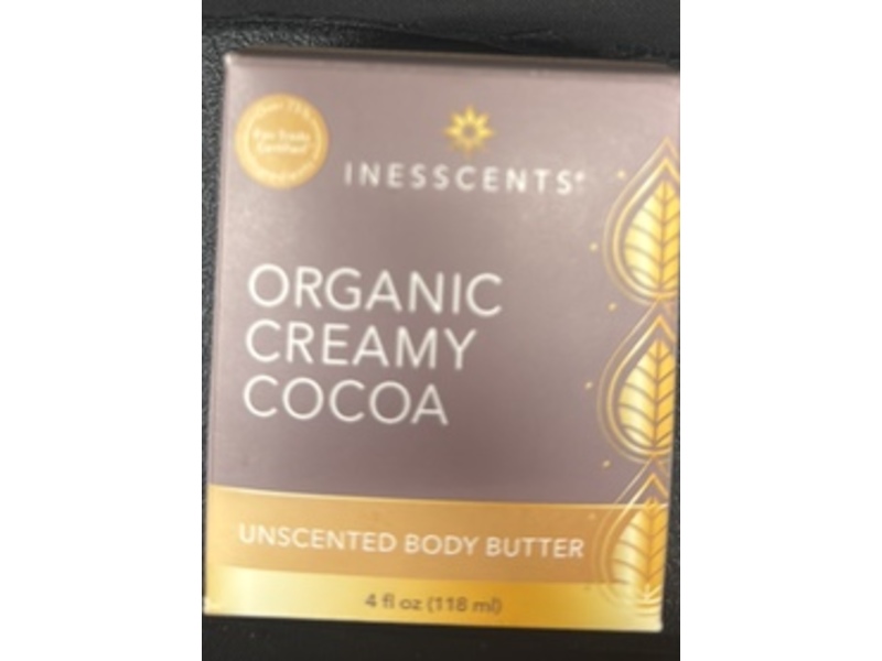 Inesscents Unscented Body Butter, Organic Creamy Cocoa, 4 fl oz/118 mL