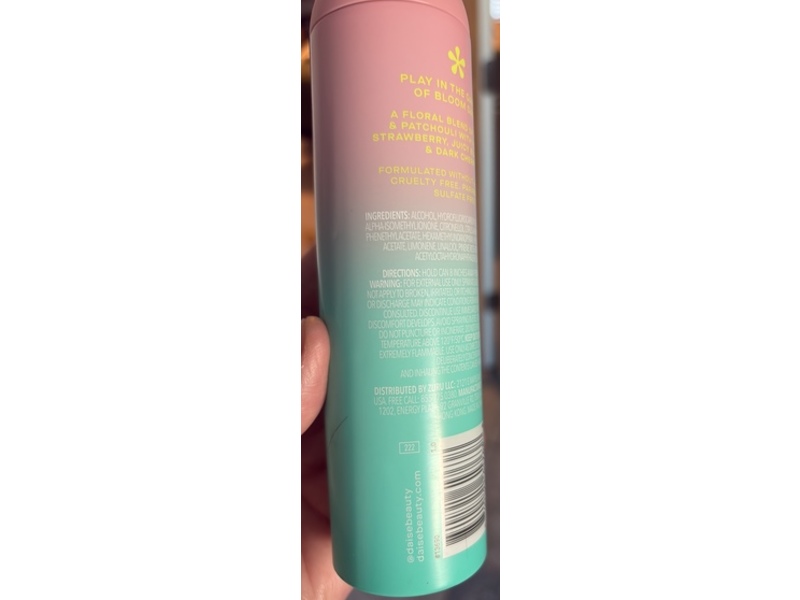 Daise Bloom All Body Spray & Deodorant, Violet & Berry, 3.5 oz/100 g