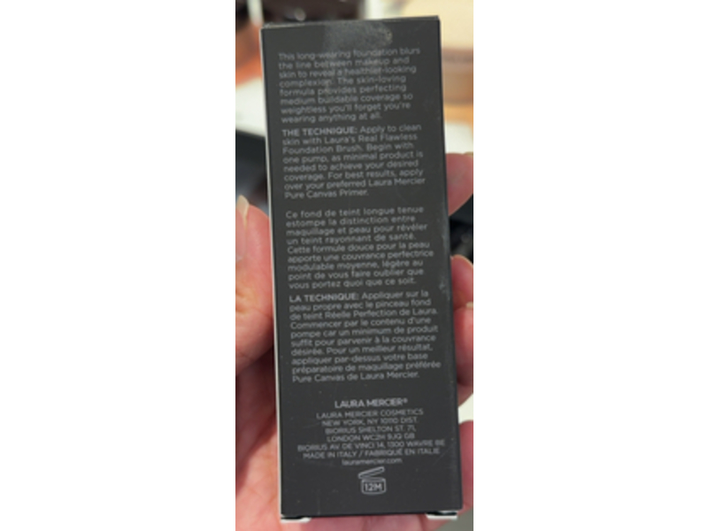 Laura Mercier Real Flawless Weightless Perfecting Foundation, 4C0 Chestnut, 1 fl oz/30 mL