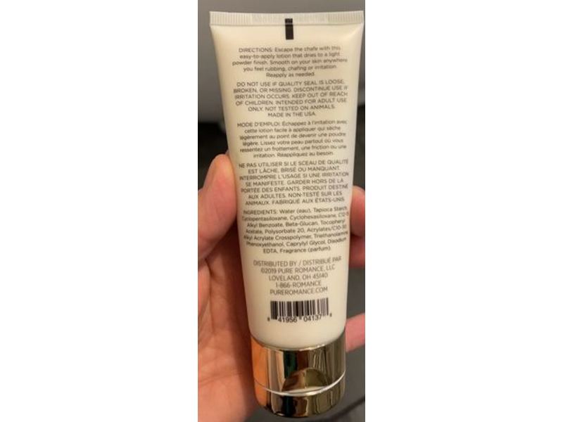 Pure Romance Chafe Escape Anti-Friction Elixir, 3 fl oz/90 mL