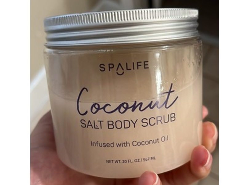 Spalife Coconut Salt Body Scrub, Coconut Oil, 20 fl oz/567 mL
