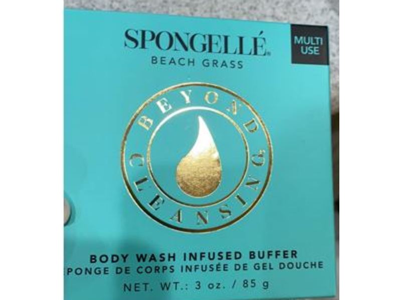 Spongelle Body Wash Infused Buffer, Beach Grass, 3 oz/85 g