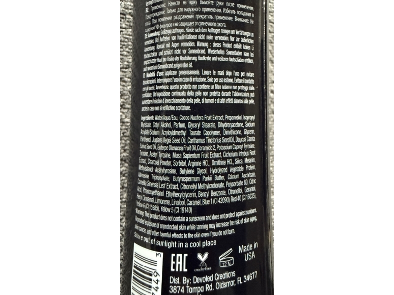Devoted Creations Crush On Color Dark Tanning Lotion, Super Charged Dark Bronzer, 8.45 fl oz/250 mL