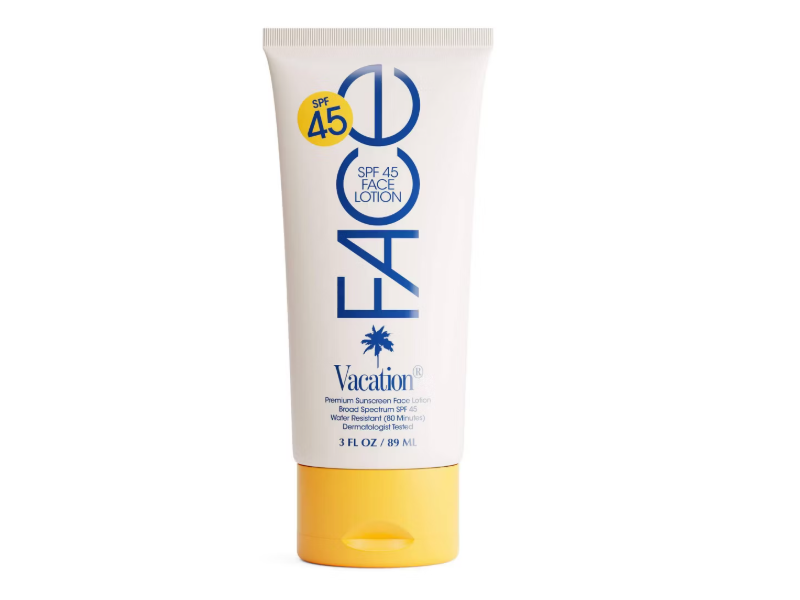 Vacation Classic Sunscreen Face Lotion, SPF 45, 3 fl oz/89 mL