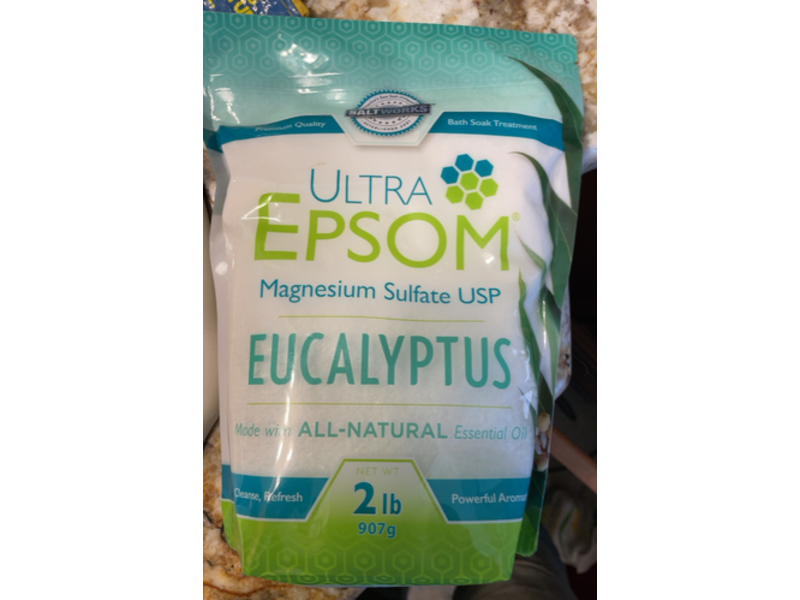SaltWorks Ultra Epsom Bath Salt, Eucalyptus, 907 g