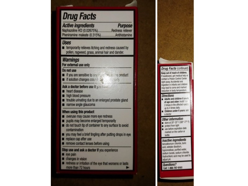 CVS Health Eye Allergy Relief Eye Drops, 0.5 fl oz/15 mL