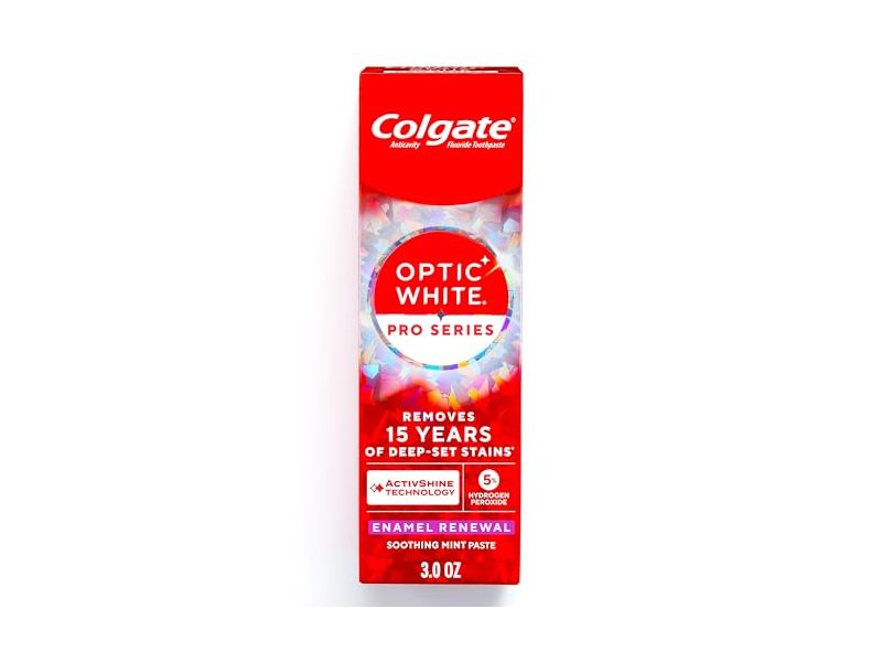 Colgate Optic White Pro Series Enamel Renewal Toothpaste, Mint, 3 oz/85 g