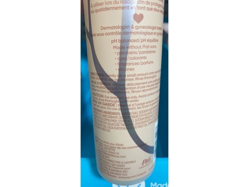 Gillette Venus 2-In-1 Cleanser + Shave Gel, 6.42 fl oz/190 mL