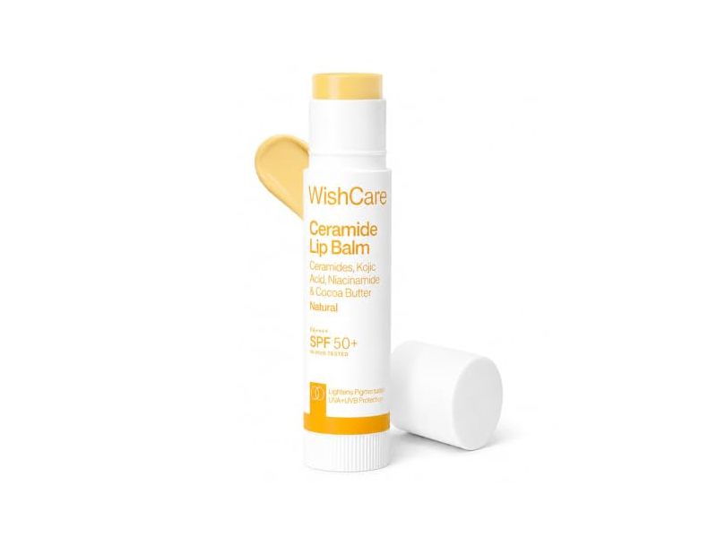 WishCare Ceramide Lip Balm, Natural SPF 50 PA+++, 0.18 oz/5 g